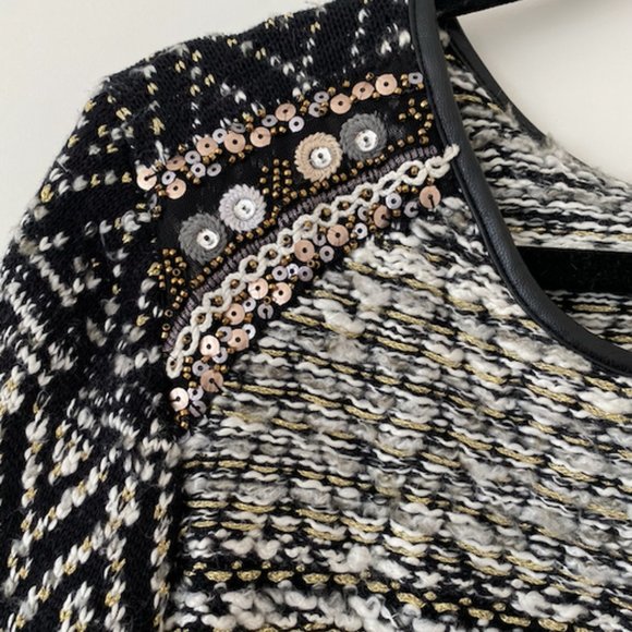 Knit Embellished Cropped Jacket - Picture 3 of 4